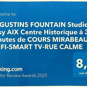 Augustins Fountain Cosy Aix Centre Historique A 3 Minutes De Cours Mirabeau -wifi-smart Tv-rue Calme Appartement Aix-en-Provence